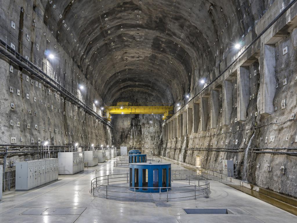 Underground hydropower powerhouse cavern entrance in the Himalayan geology of Uttarakhand, India